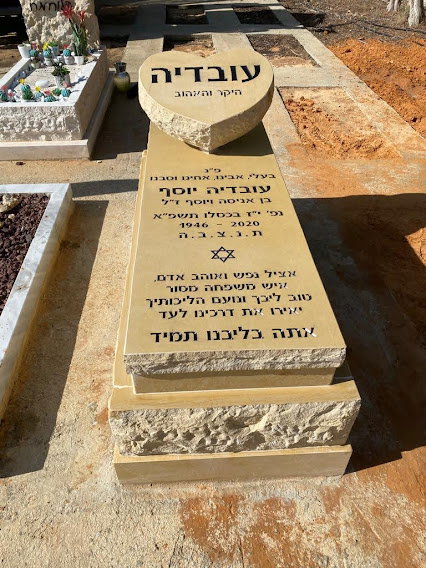 כיתוב אותיות על מצבה