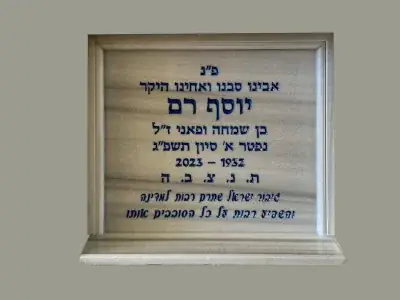 מצבות קבורה רמה - מצבה קיר (סנהדרין) מתוך קטלוג מצבות קיר - תמונה מספר 2065