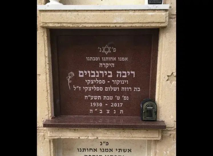 מצבה קיר (סנהדרין) מתוך קטלוג מצבות קיר - תמונה מספר 2086